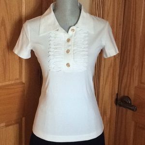 ESCADA White T-Shirt With Front Detail.